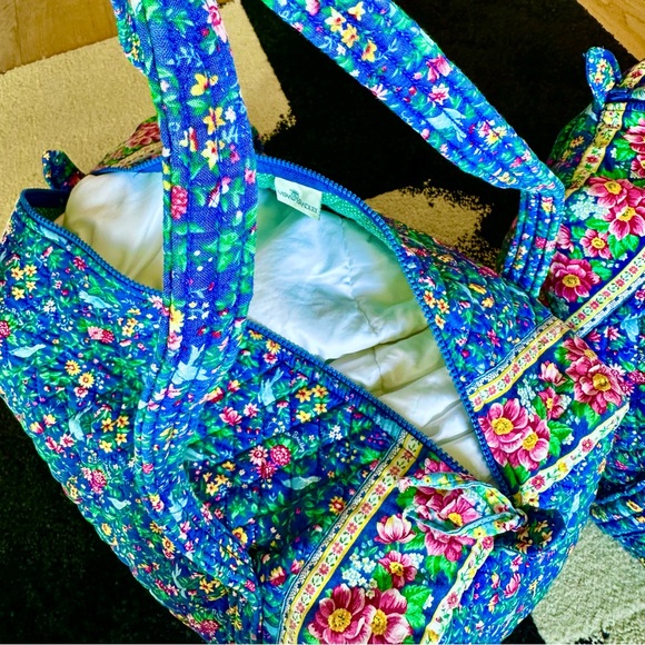 *VINTAGE 1998* VERA BRADLEY Bluebird Collection Spring 1998 Luggage SET Duffle - Picture 9 of 16